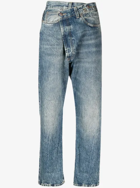 R13 crossover high-rise jeans