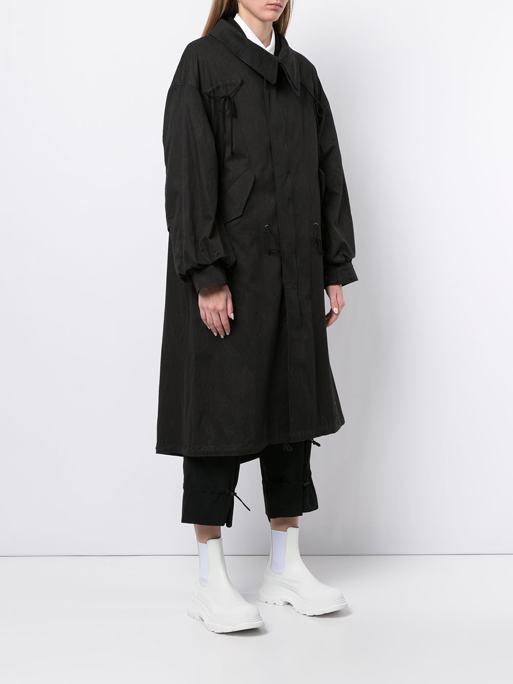 фото Yohji yamamoto парка с заостренным воротником