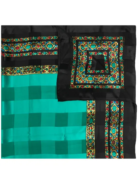 Saint Laurent Pre-Owned jewellery print silk scarf