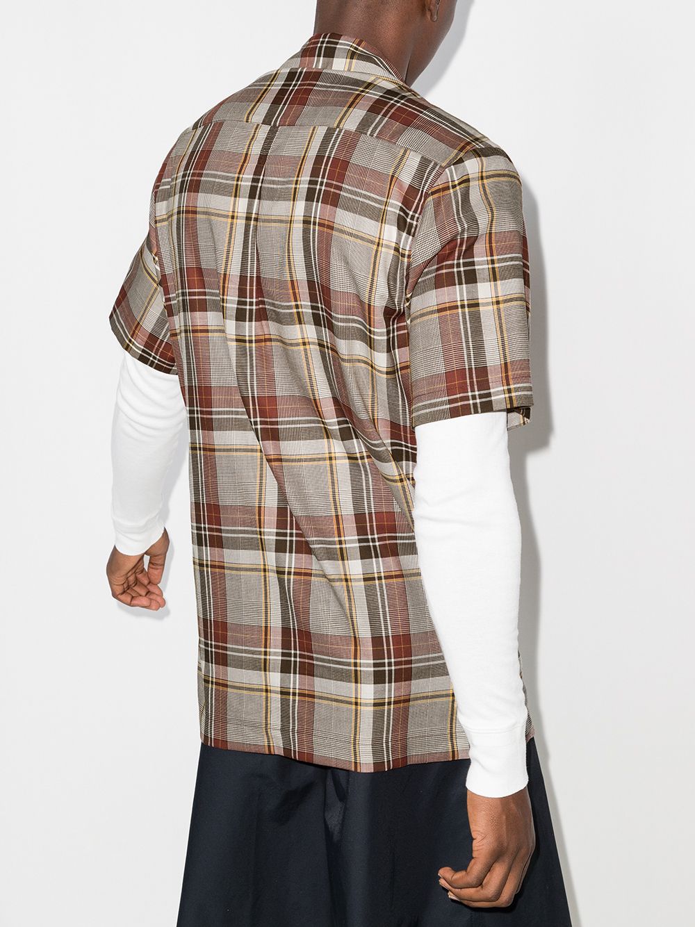 фото Lou dalton camp-collar checked shirt