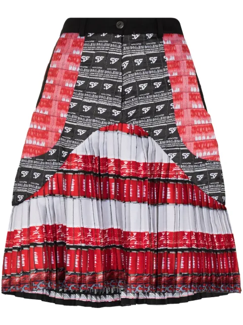 Mariah Esa logo-print pleated skirt
