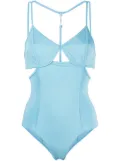 REMAIN cut-out detailed bodysuit - Blue