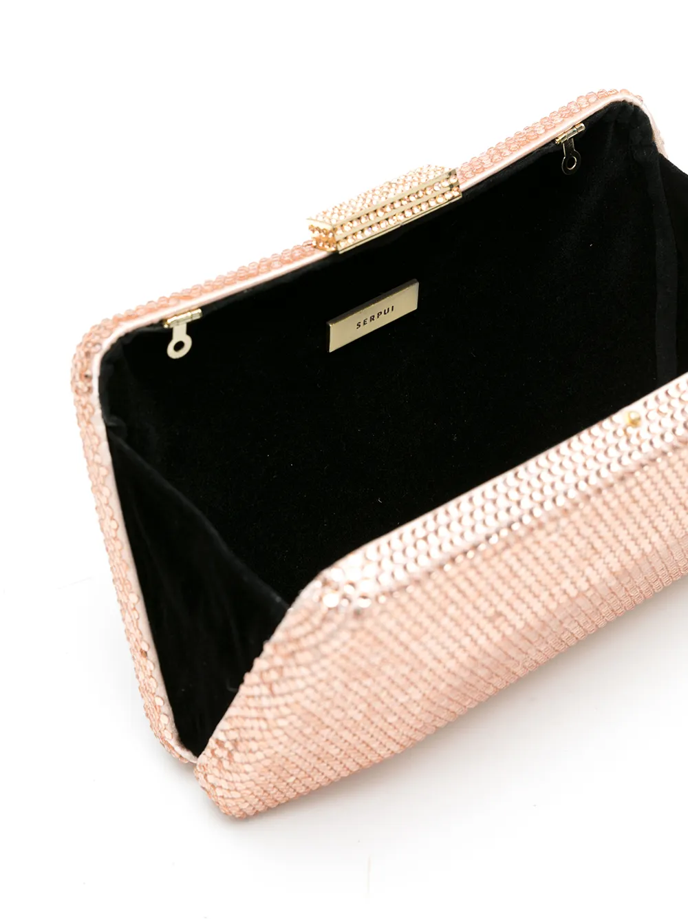 Serpui Mirela Clutch Bag With Crystals In Pink