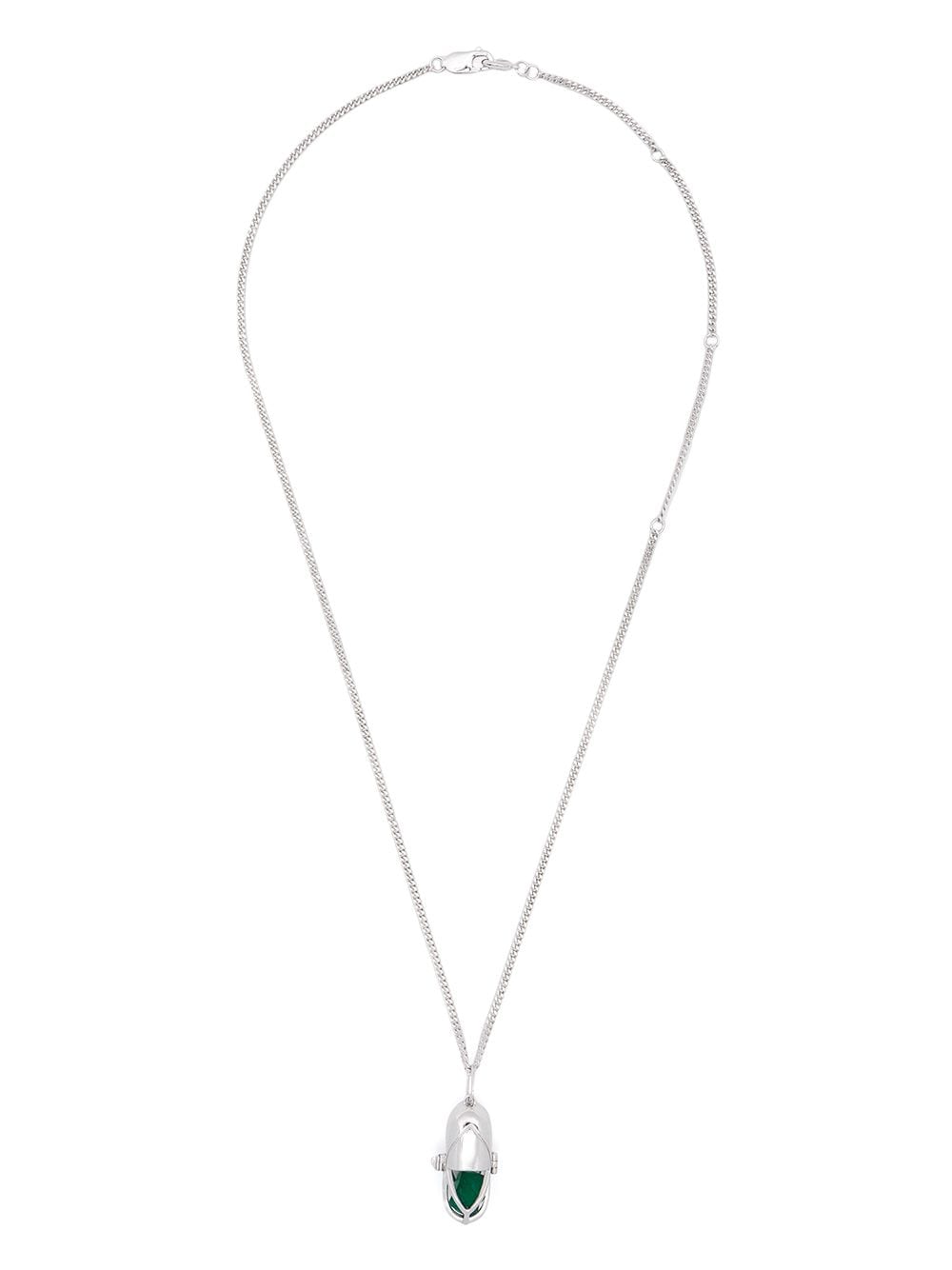 Shop Capsule Eleven Capsule Crystal Pendant Necklace In Silver