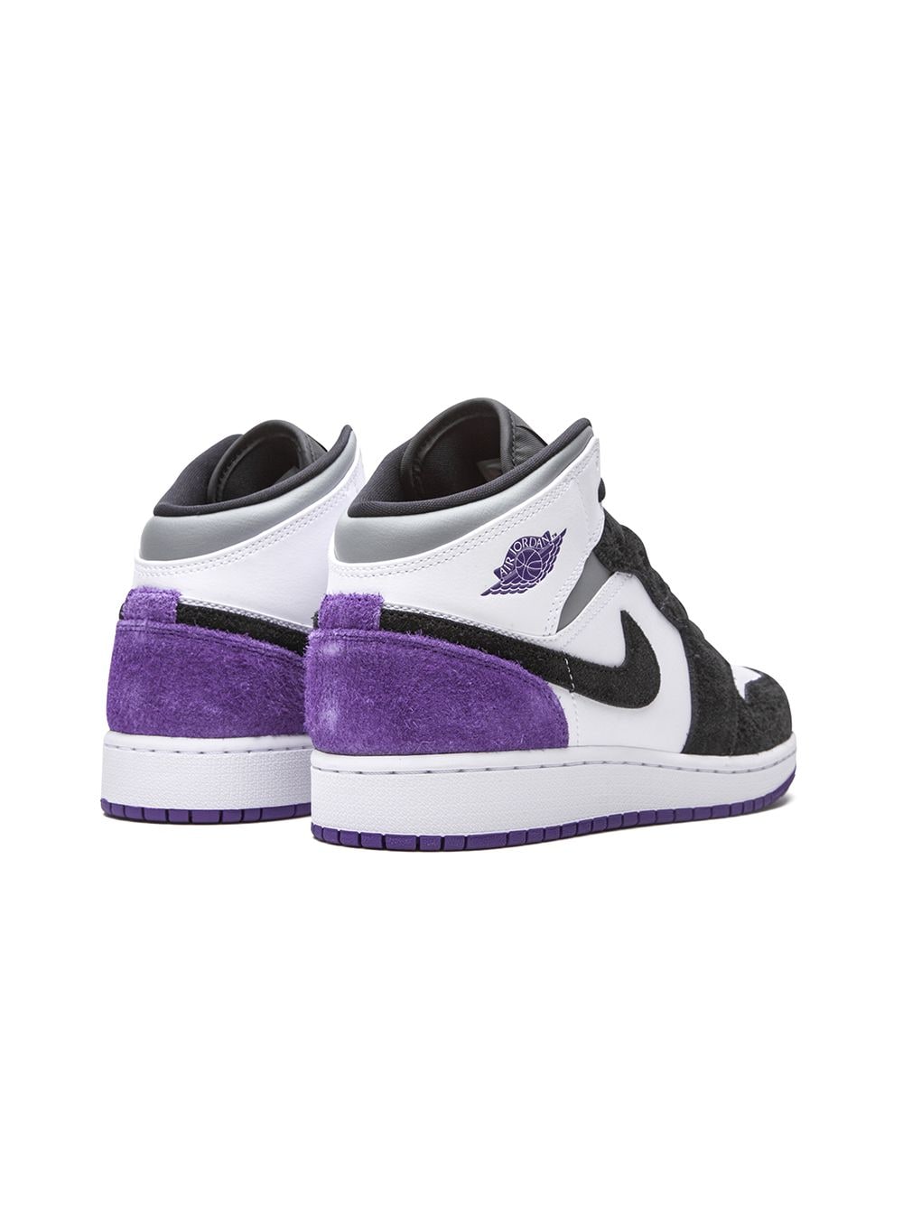 Shop Jordan Air  1 Mid Se "court Purple Suede" Sneakers In White