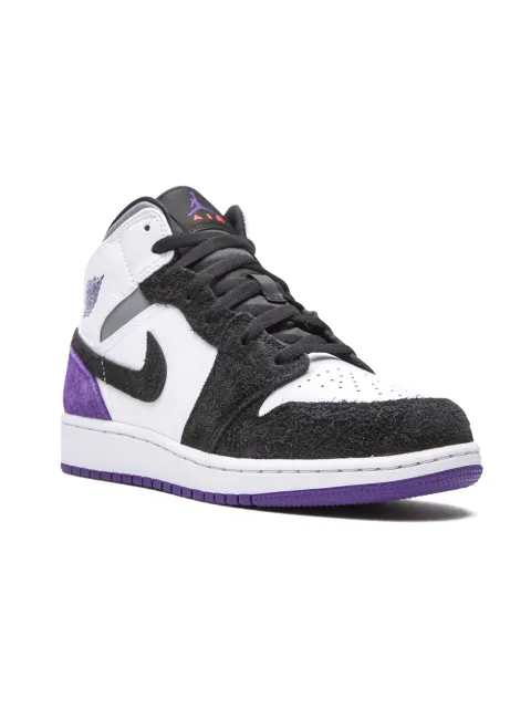 Jordan Kids Air Jordan 1 Mid SE "Court Purple Suede" sneakers