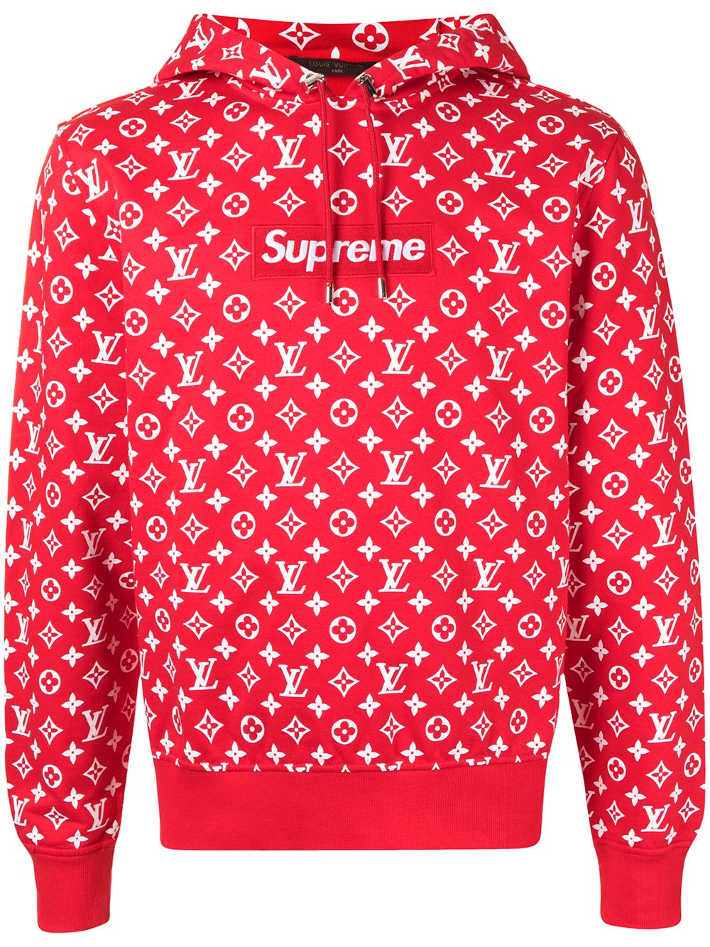 Louis Vuitton, Supreme Logo Box Hoodie Monogram