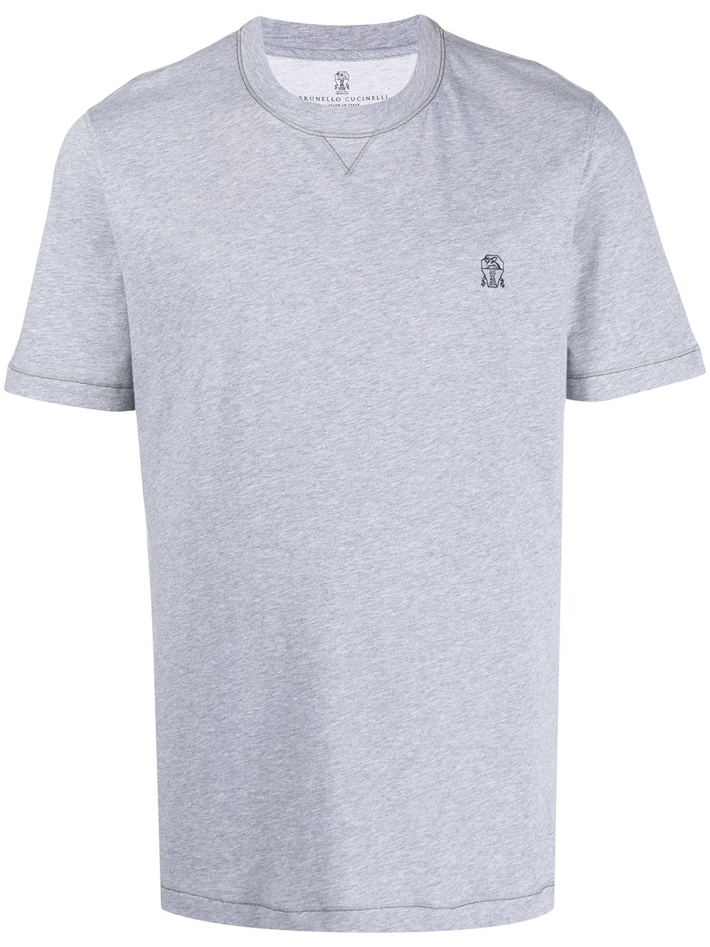 

Brunello Cucinelli playera con logo estampado - Gris