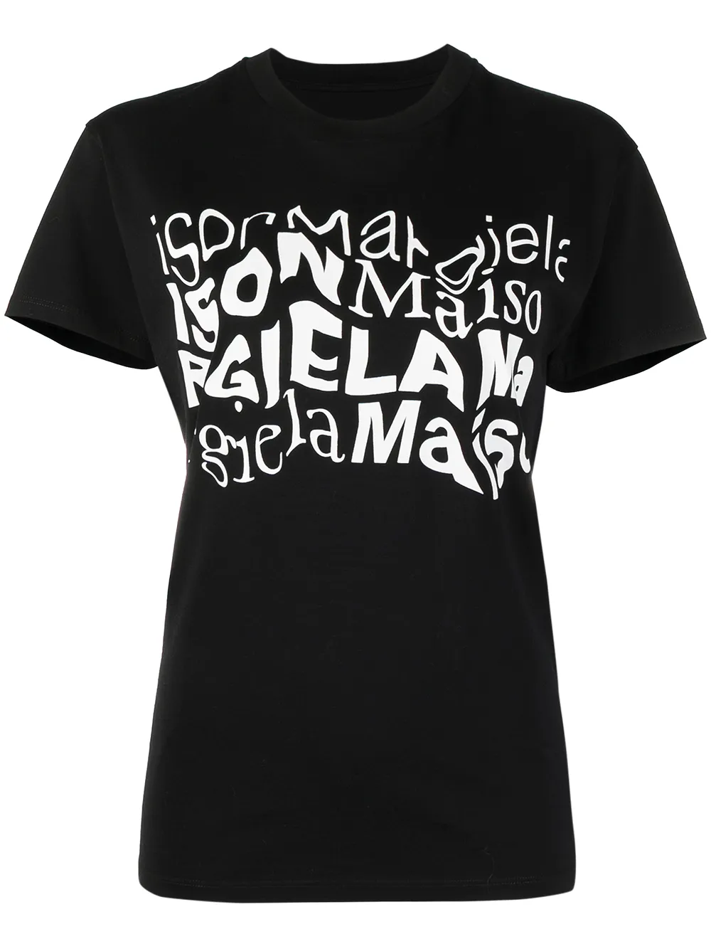 

Maison Margiela playera con logo estampado - Negro