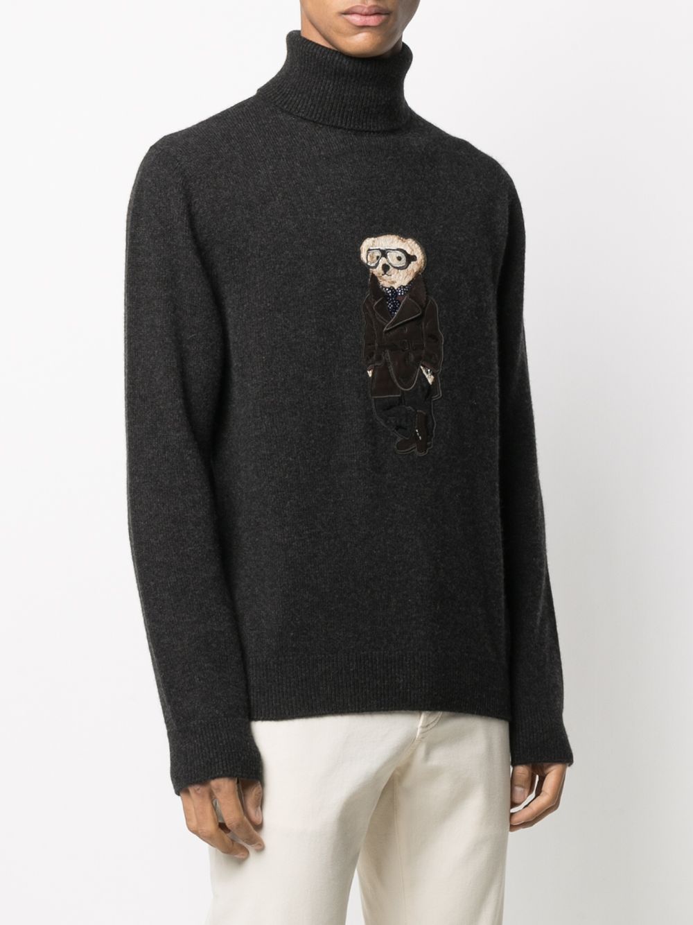 фото Ralph lauren purple label джемпер с логотипом polo bear