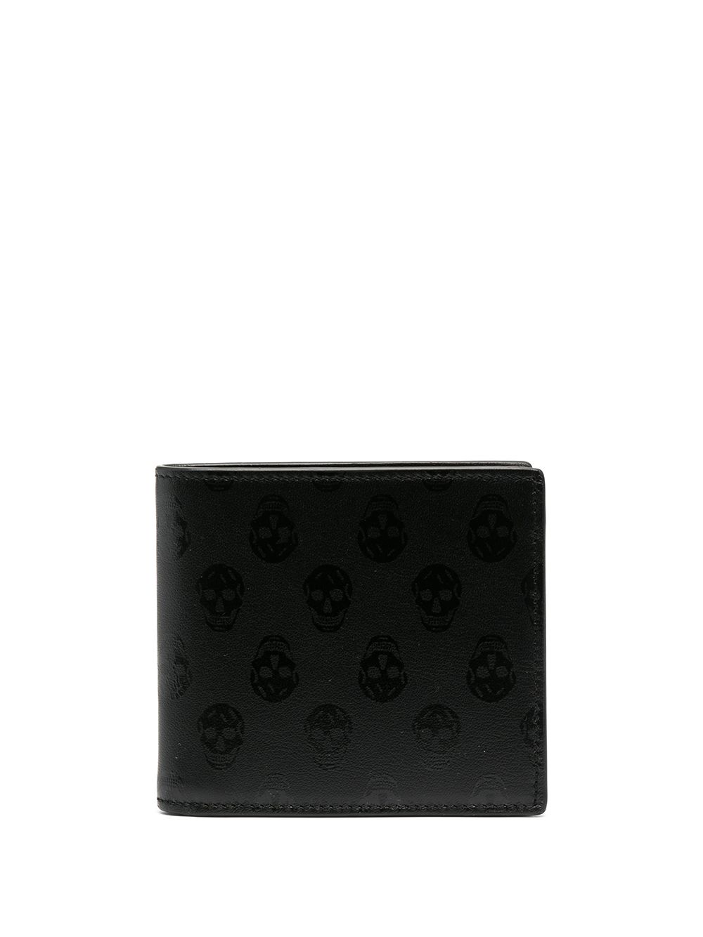 

Alexander McQueen cartera con motivo de calaveras - Negro