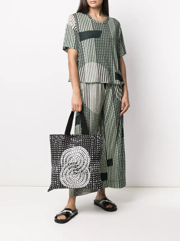 【10 CORSO COMO】人気♪Small Logo Eco Bag - White/Black 10 CORSO COMO Small Logo Eco Bag - White