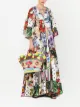 Image 2 of Dolce & Gabbana long patchwork-print dress