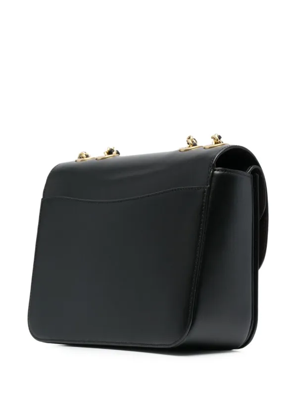 polished leather crossbody bag 