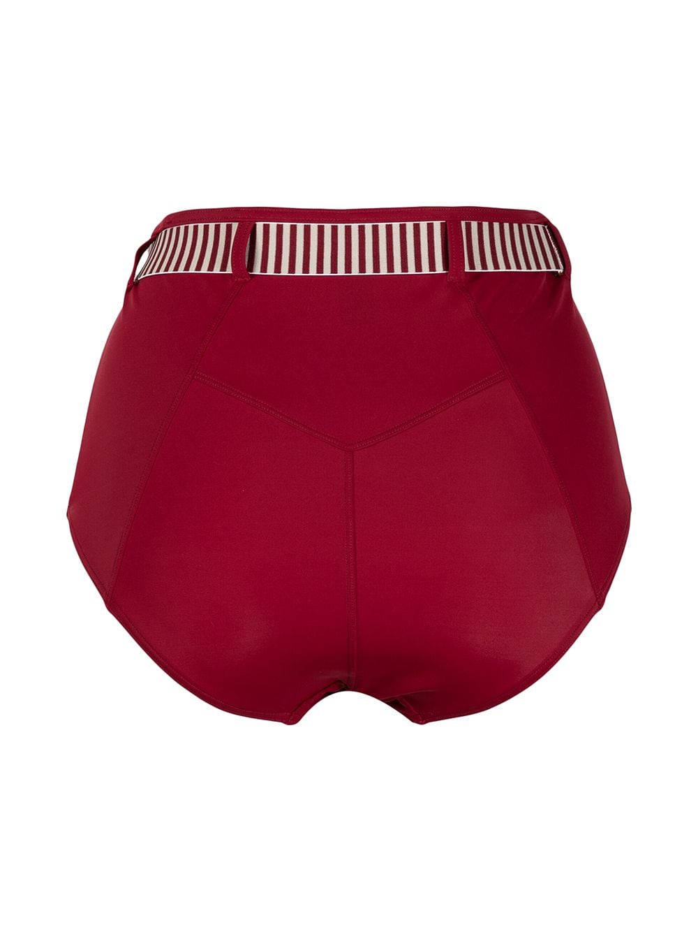 Shop Marlies Dekkers Buckle-detail High-waisted Bikini Briefs In Rot