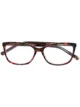 Image 1 of MISSONI EYEWEAR tortoiseshell-effect rectangle-frame glasses