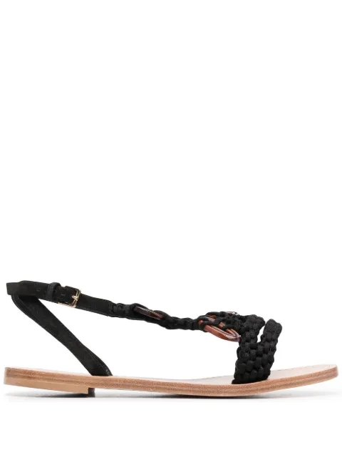 Alberta Ferretti woven-strap sandals
