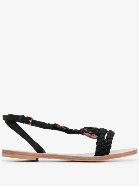 Alberta Ferretti sandaler med vävd rem
