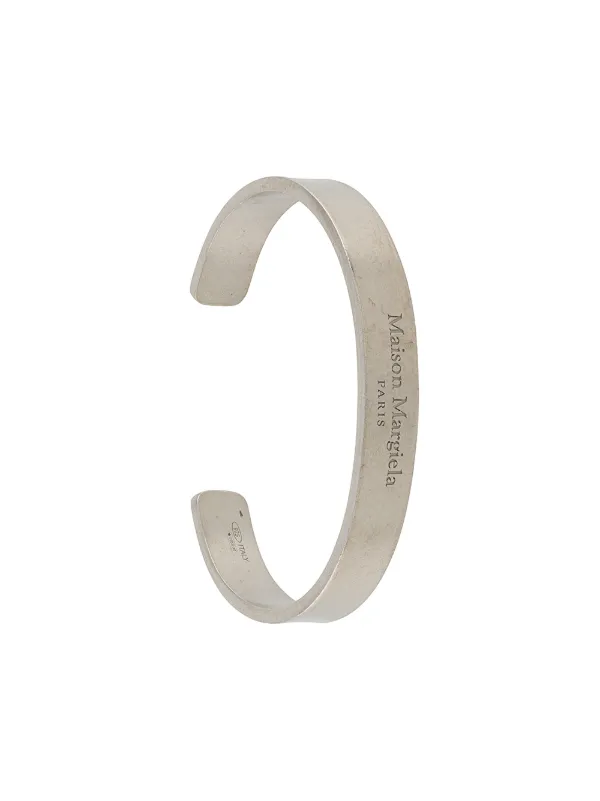 logo-engraved cuff bracelet