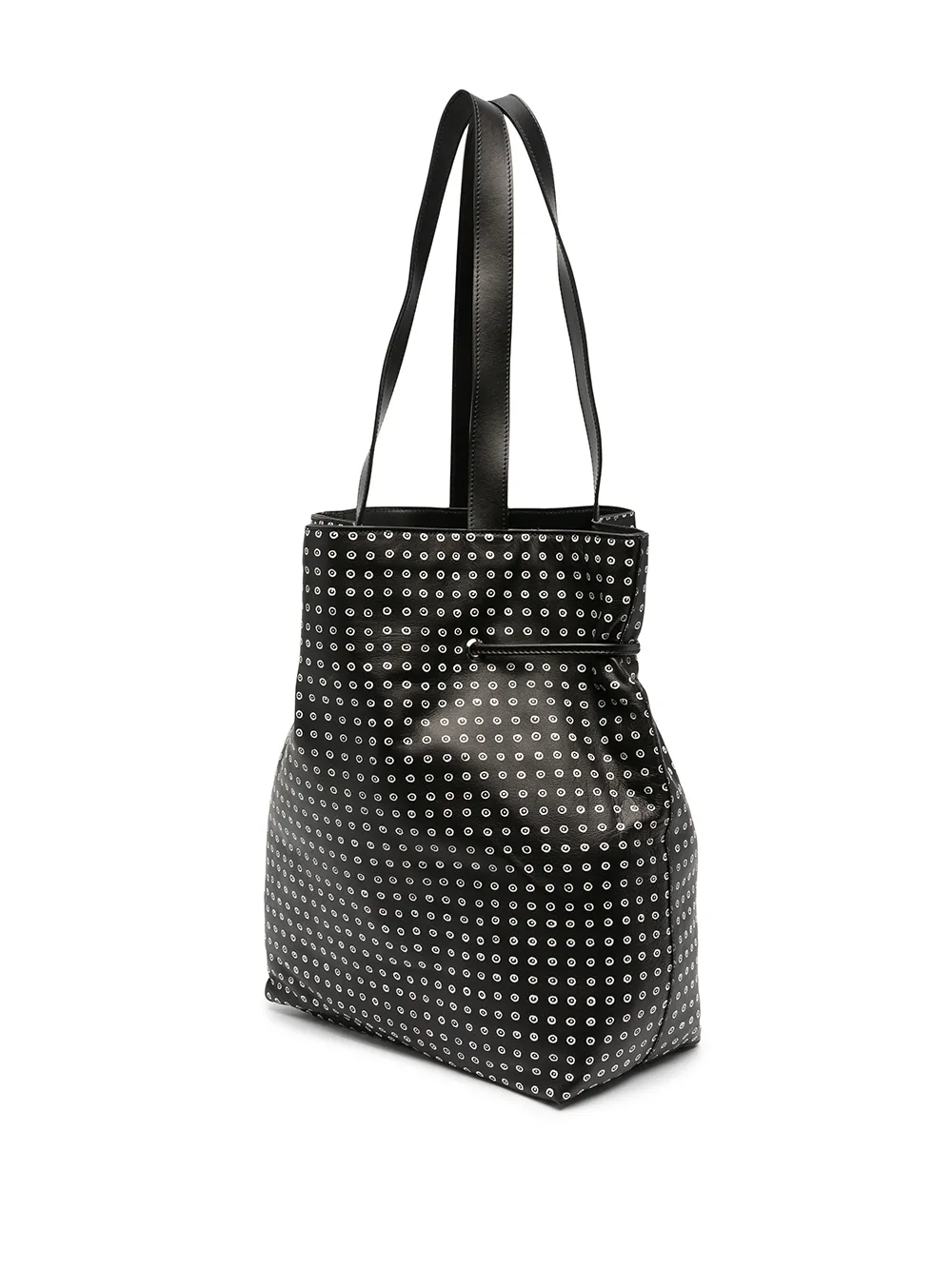 Shop 10 Corso Como Spot Print Leather Bucket Shoulder Bag In Black