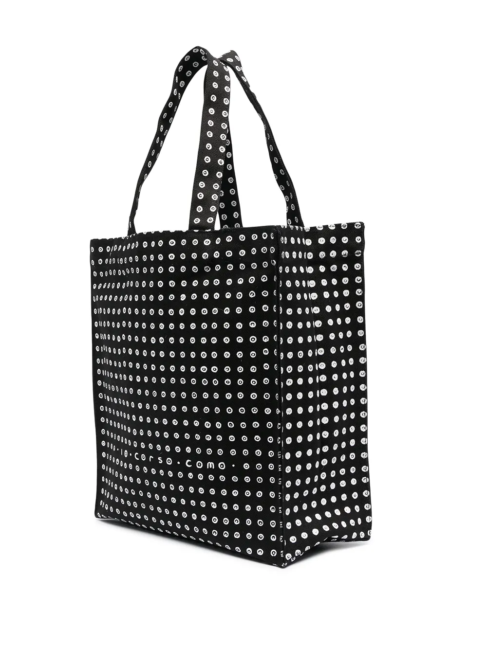 10 Corso Como Motif-print Cotton Tote Bag In Black