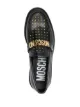 Moschino logo plaque perforated loafers