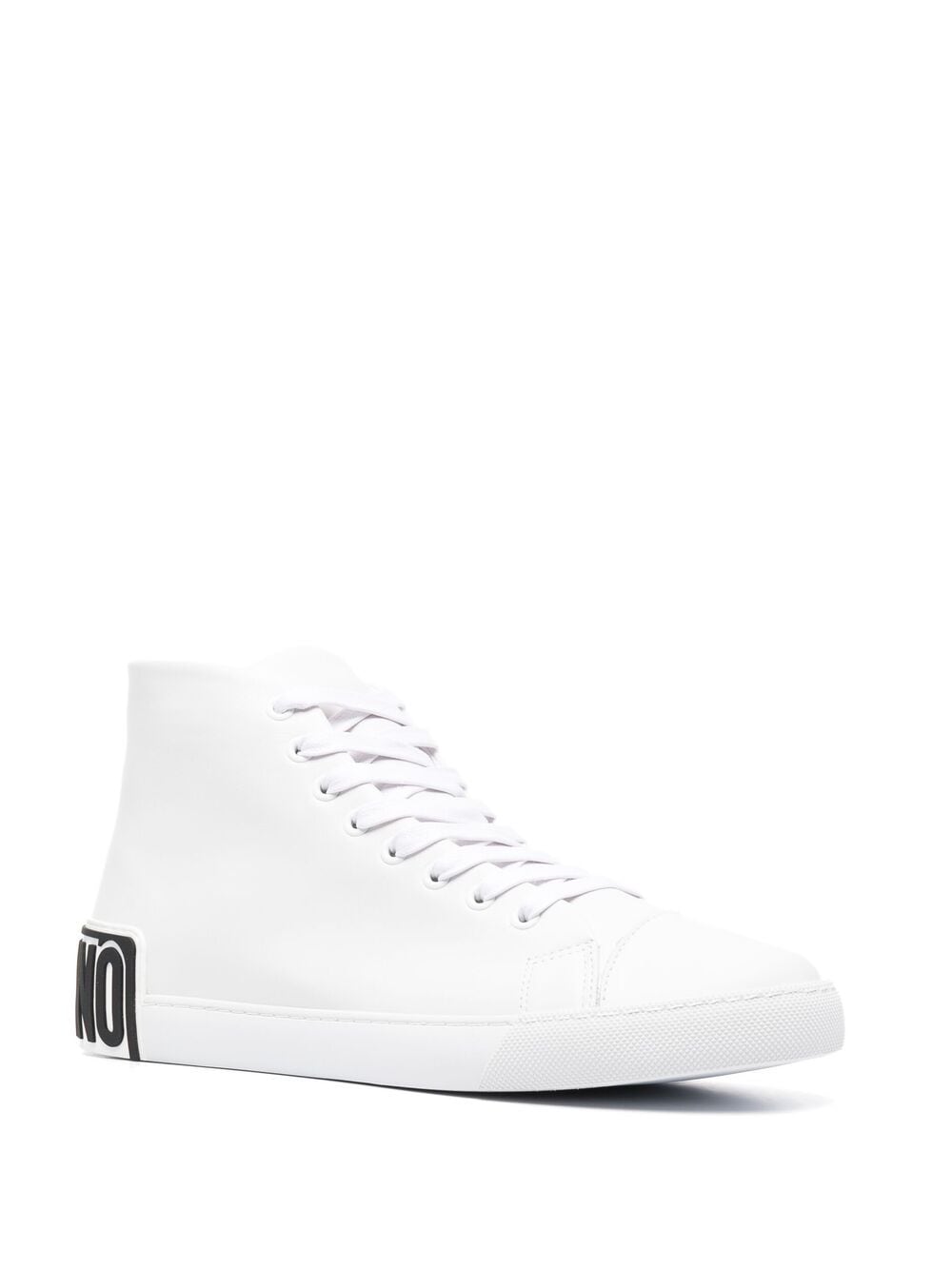Moschino Sneakers met logopatch - Wit