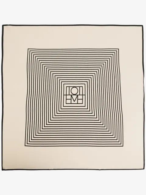 TOTEME centered monogram silk scarf