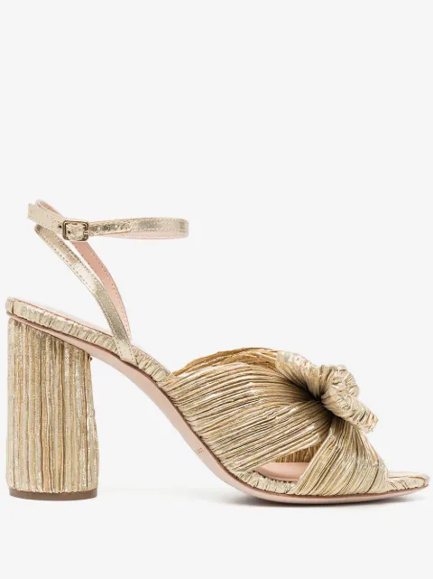 Loeffler Randall Camellia pleated leather sandals