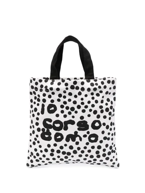 10 CORSO COMO Bolsa tote com logo e estampa de poás