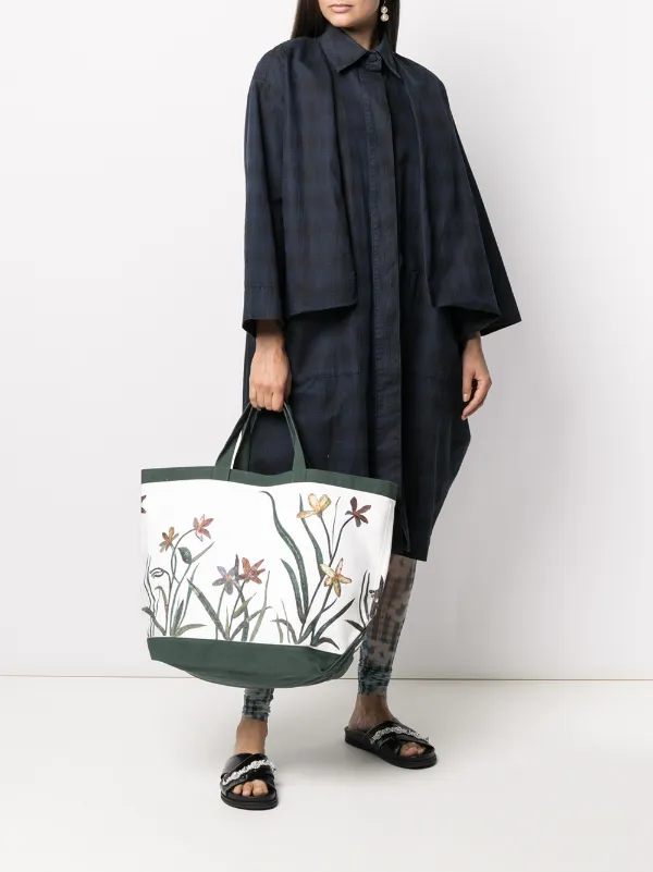 ★10 CORSO COMO★Flora Canvas Bag 10 CORSO COMO Floral Print Tote Bag | Neutrals | FARFETCH