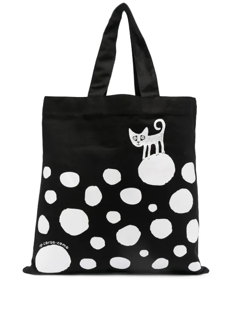 10 CORSO COMO Bolsa tote com estampa de poás