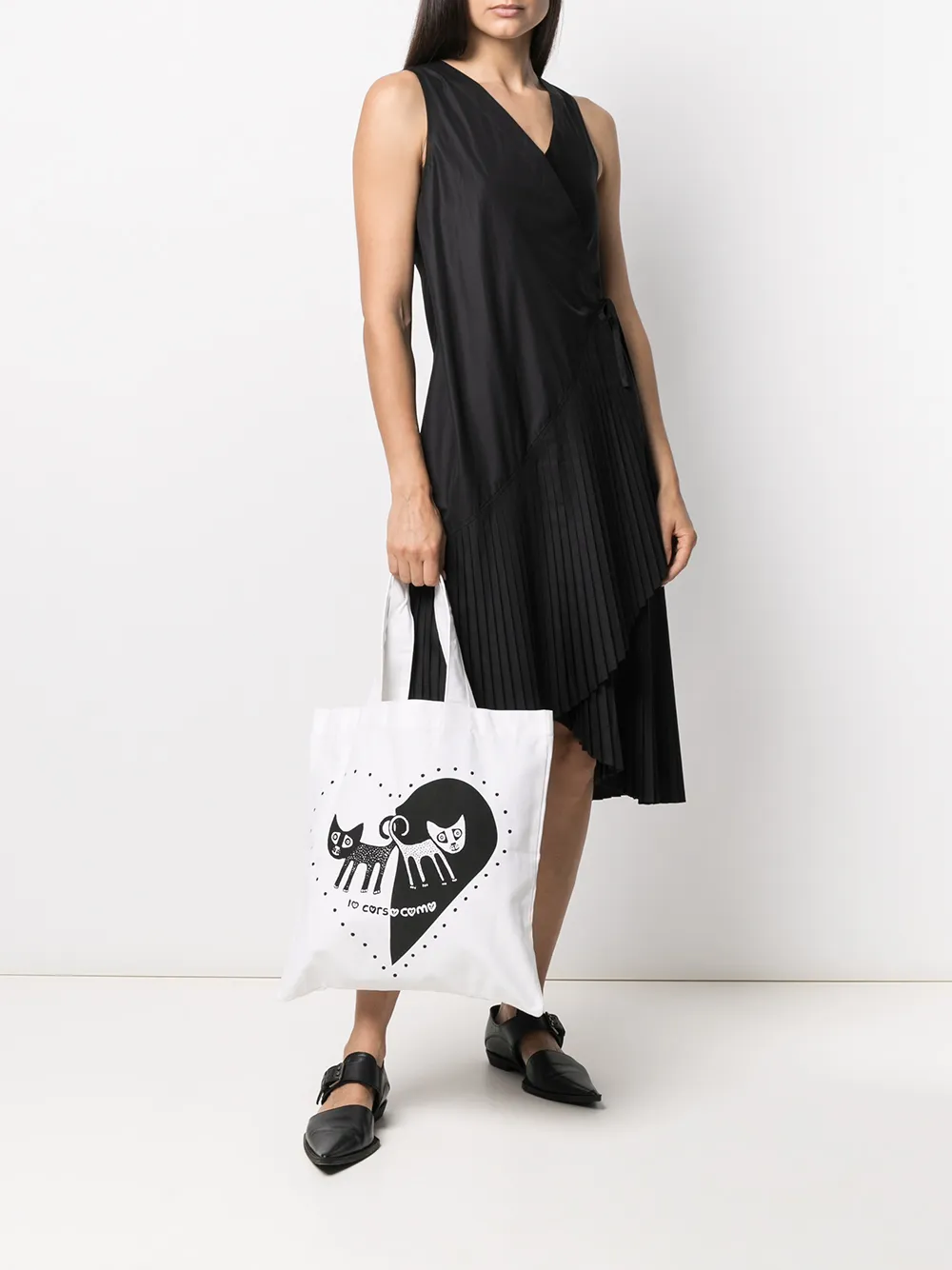 10 CORSO COMO cat heart print tote bag | Image 2