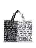 10 CORSO COMO two-tone logo canvas bag - White