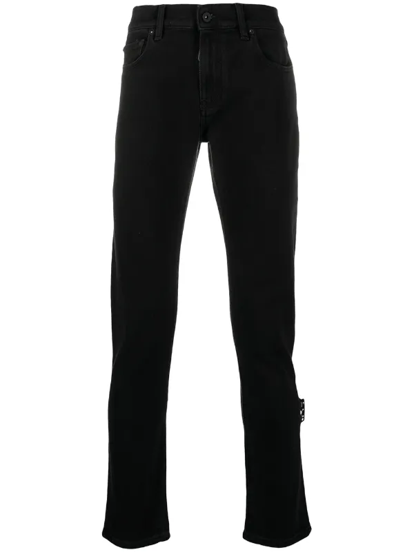 off white black skinny jeans