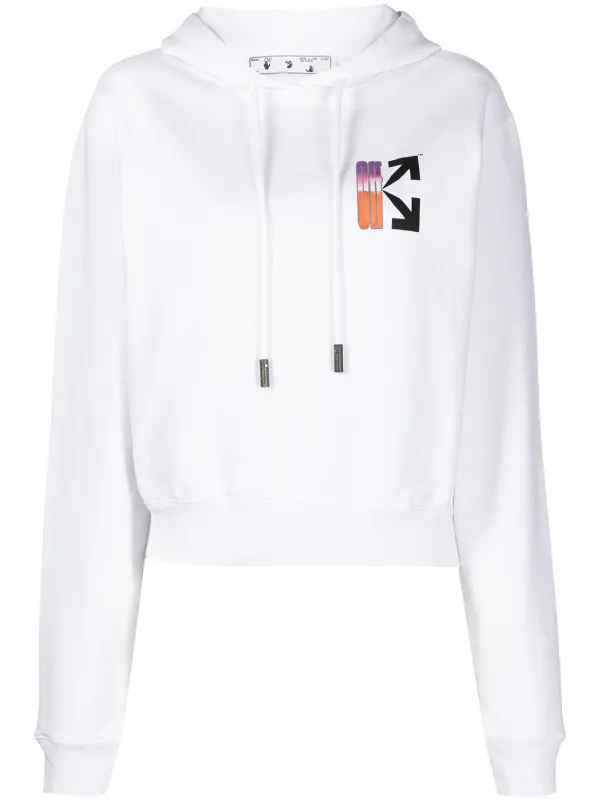 off white gradient hoodie white