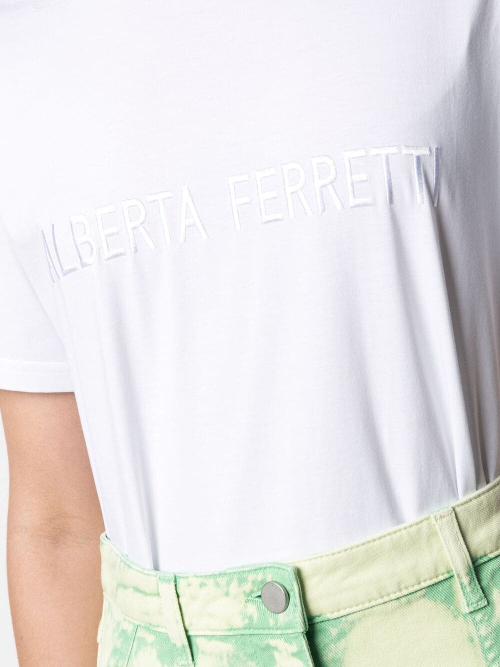 футболка с вышитым логотипом ALBERTA FERRETTI 1614240377