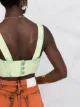 Alberta Ferretti top de mezclilla corto