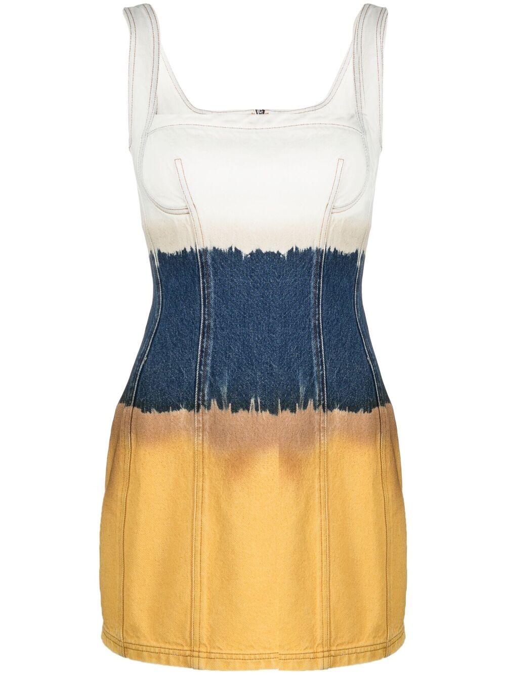 фото Alberta ferretti джинсовое платье oceanic с принтом тай-дай