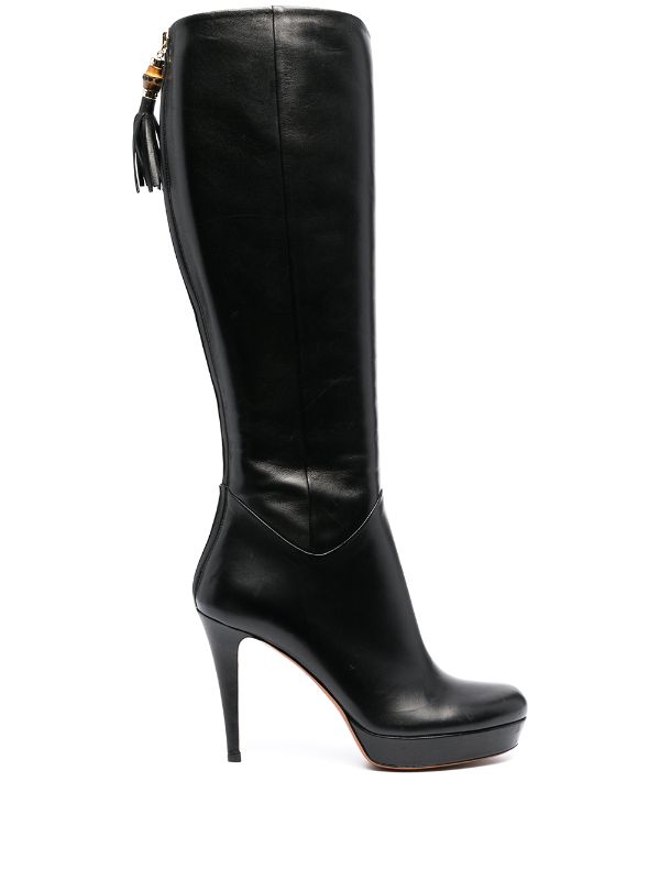 Gucci polished-finish high-heel boots - FARFETCH