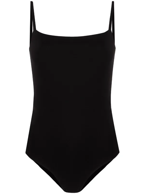 black thin strap bodysuit