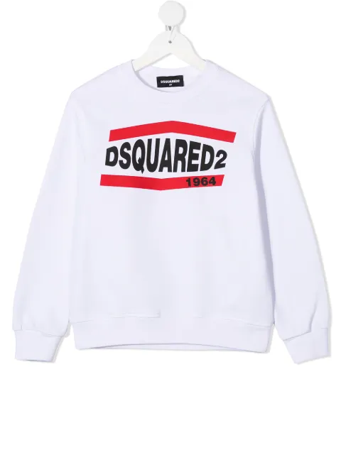 DSQUARED2 KIDS logo print cotton sweatshirt