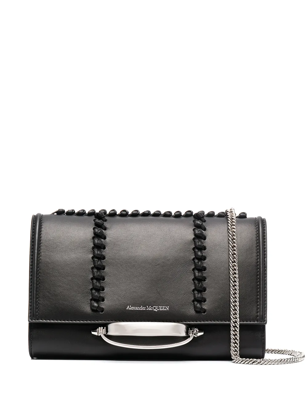 Click to view more detailed imagery on our partner's website Alexander Mcqueen Black The Story Leather Shoulder Bag