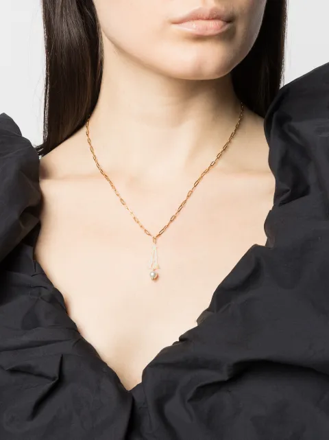 Shop Simone Rocha pearl-embellished A 