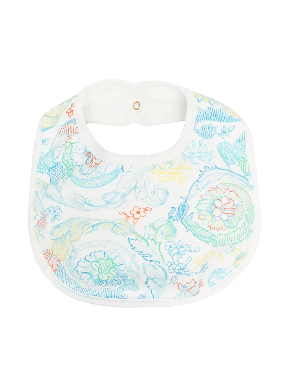 

Versace Kids floral print bib - White