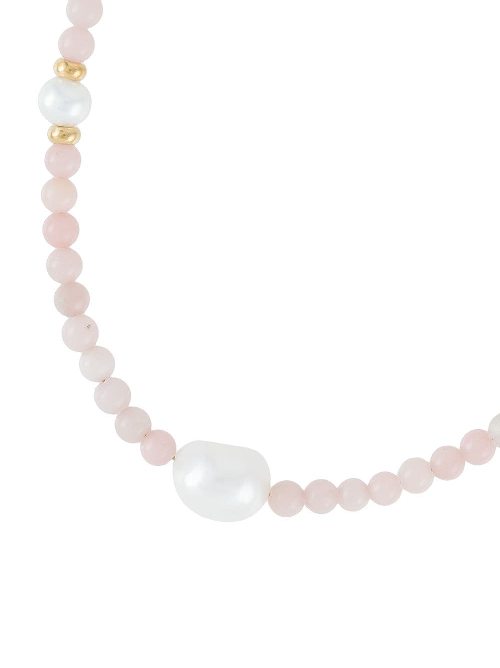 Shop Nialaya Jewelry Baroque Pearl Bead Choker In Pink