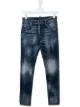 Image 1 of Dsquared2 Kids TEEN faded-effect straight-leg jeans