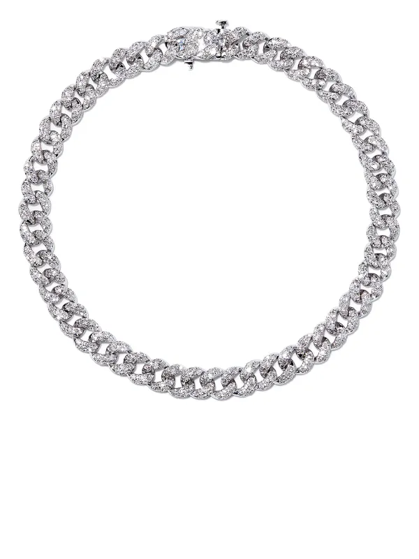 Shay 18K White Gold and Diamond Pavé Bracelet in Silver