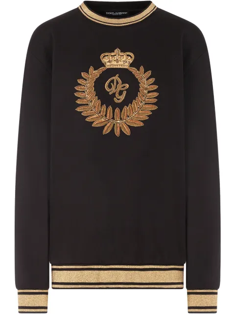 Dolce & Gabbana سويت شيرت بتطريز شعار الماركة