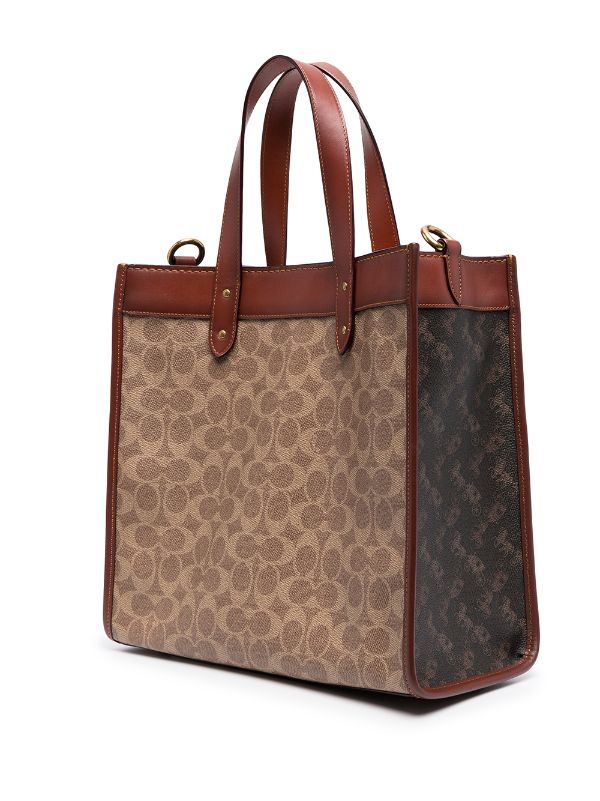 Coach brown monogram pattern tote bag for women | C0776 at 